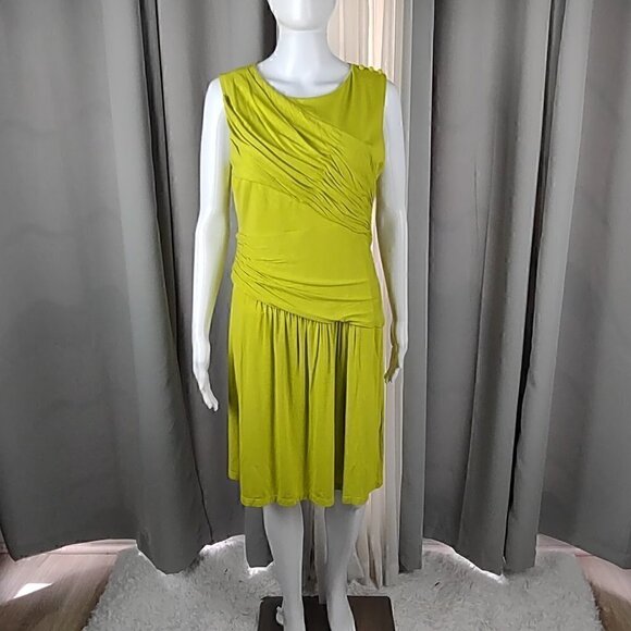 Vince Camuto Lime Green Neon Sleeveless Dress Size Medium - Picture 1 of 9